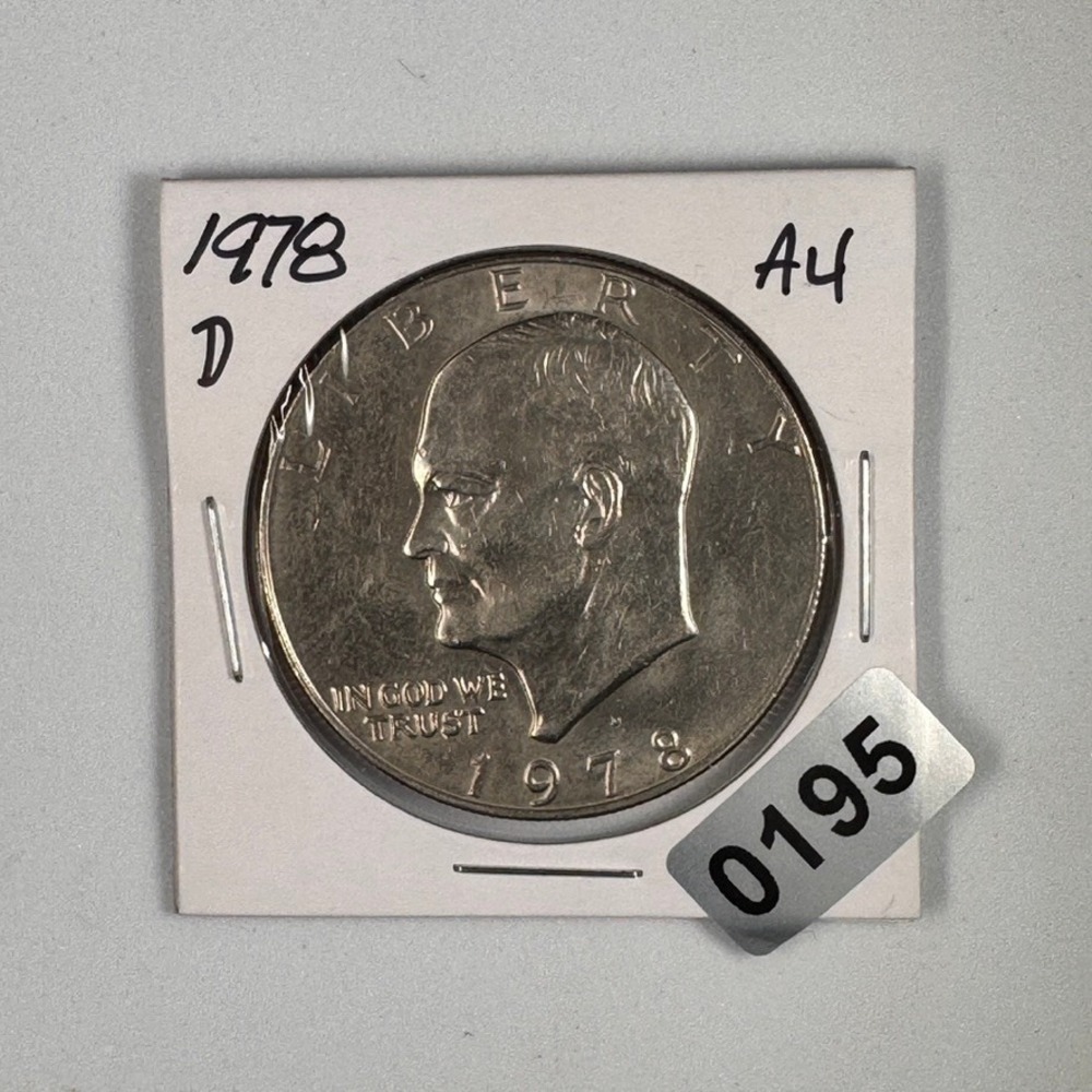 1978 D Eisenhower Ike Dollar US Mint Denver Copper Nickel Clad Coin AU 0195 - Picture 3 of 3